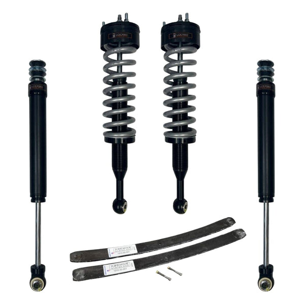 Stage 1 Suspension System – 2005–2023 Toyota Tacoma (2” Lift) Coilovers Locked Offroad Shocks